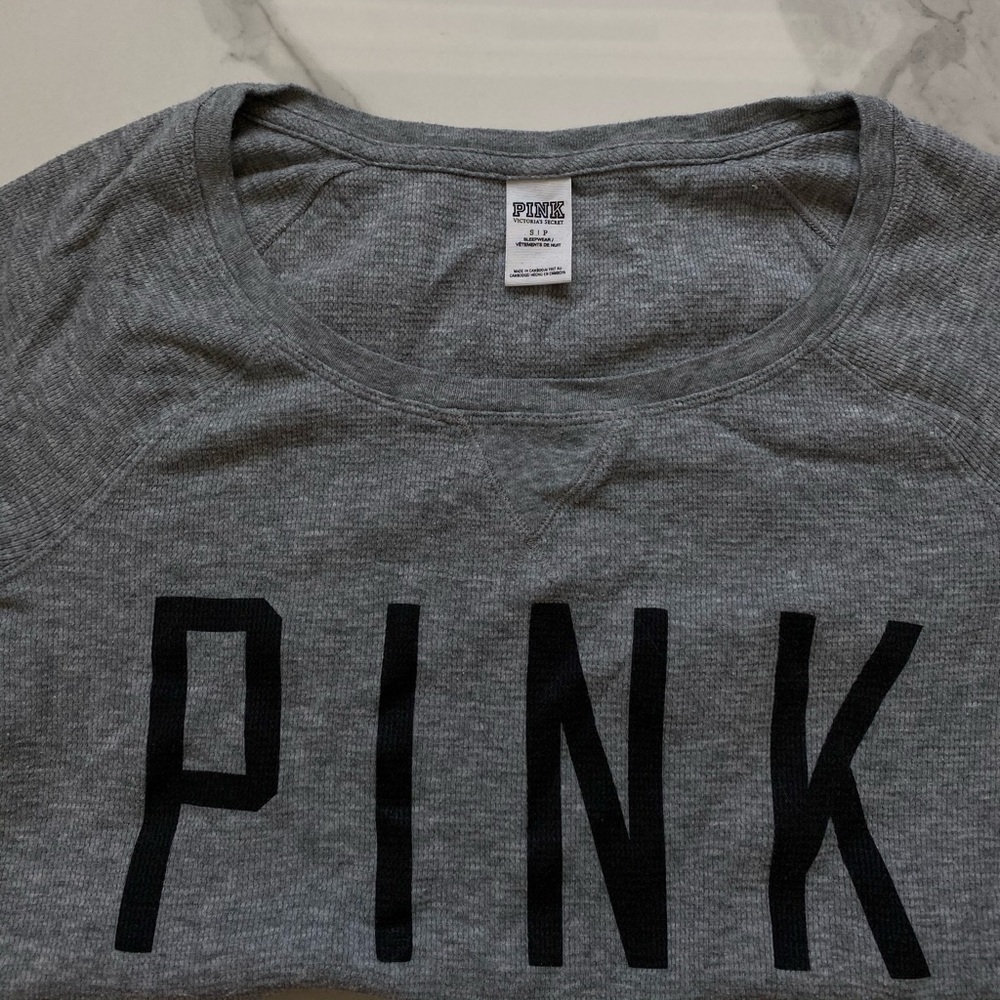 PINK grey sweater